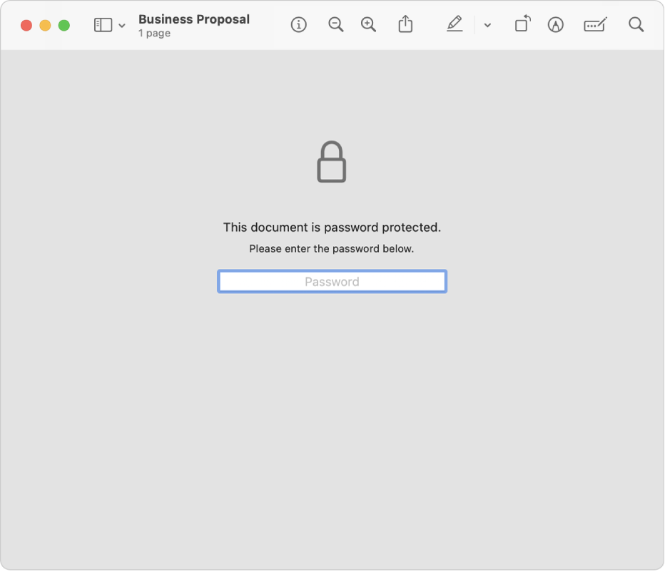 Password Protected PDF